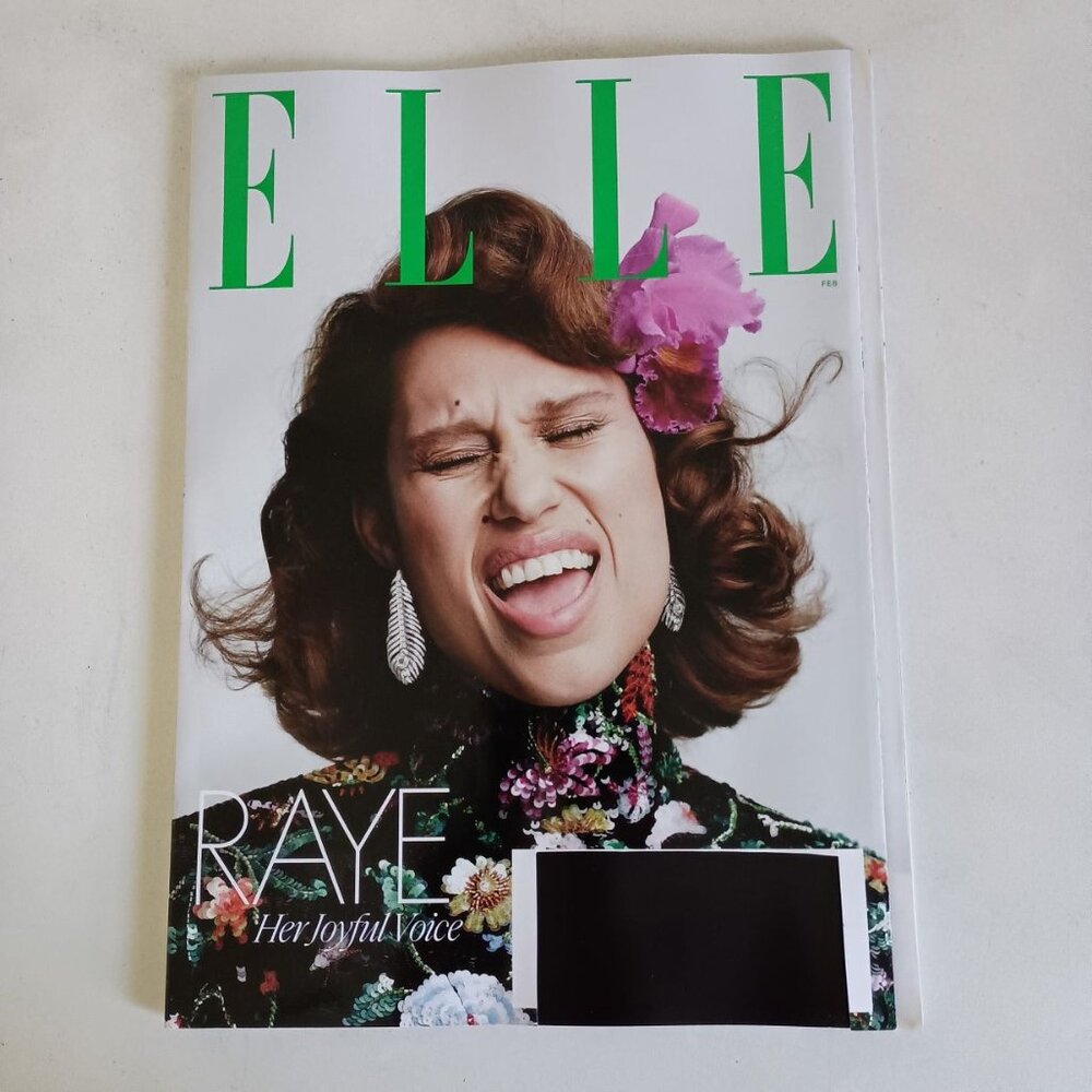 Elle magazine February 2026 featuring Raye